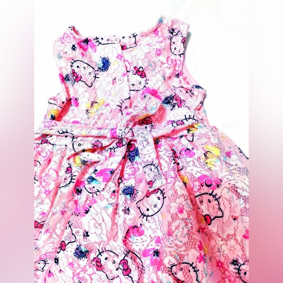 ✨RARE 3T HELLO KITTY DRESS LACE PINK 3T BIRTHDAY DRESS 3T LACE DRESS ✨ - Picture 7 of 7